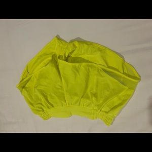 neon yellow lululemon shorts